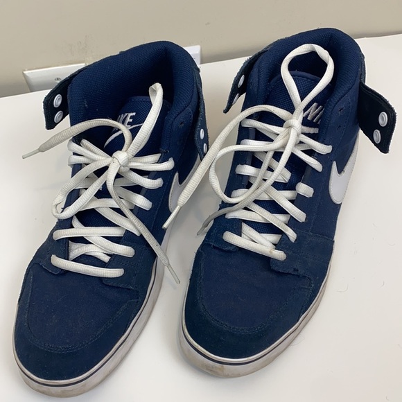 Nike || Ruckus Mid 387174-401; Size 11; Navy & White - Picture 4 of 16